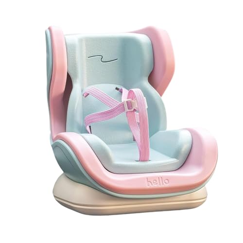 ドールカーシートベントクリップ 車用通気口 ドールスタンド 取り付け簡単 工具不要 車用 ぬいぐるみ用カーシート 装飾デスクトップ飾り シートベルト付き 車載 卓上两用 展示 軽量 持ち運び簡単 かわいい 男の子 女の子 プレゼントに最適 12x11x10cm